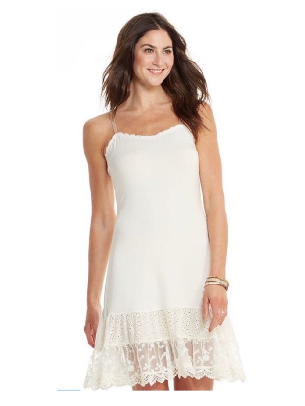 Matilda Jane Spoon Full of Sugar Slip Dress Extender Nightgown Ivory Sz S